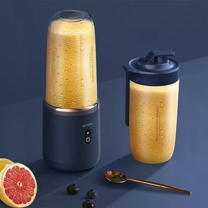 SMALL PORTABLE JUICER  Portable Juicer Blender for Smoothies & Juices | USB Rechargeable Mini Blender Bottle | 400ml Shake Maker with 1800mAh Battery | Personal Smoothie Mixer for Home, Travel, Gym