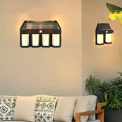DUAL OUTDOOR SOLAR LIGHT WALL BULB