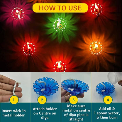 Set Of 12 Reflection diya